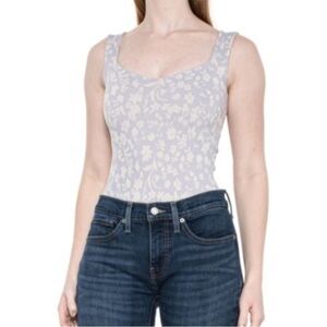 Free People‎ Printed Clean Lines Bodysuit - beautiful lavender- women’s size M/L